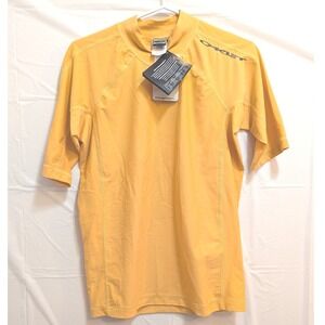 Oakley Men's XL Yellow Performance UPF 50‎ Short Sleeve Athletic Shirt